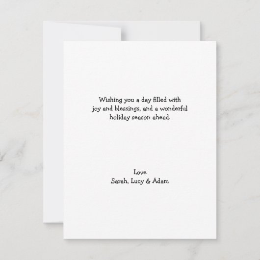 Happy Thanksgiving Notitiekaartje (Achterkant)