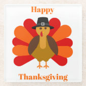 Happy Thanksgiving Onderzetter Glazen Onderzetter (Voorkant)