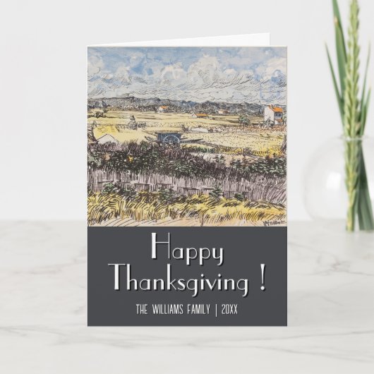  Happy Thanksgiving-oogst in de Provence Kaart (Voorkant)