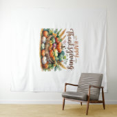 Happy Thanksgiving – Oogstmand met pompoenen Wandkleed (In Situ (horizontaal))