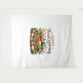 Happy Thanksgiving – Oogstmand met pompoenen Wandkleed (Voorkant (horizontaal))