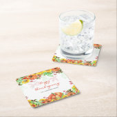 Happy Thanksgiving Oranje pompoenen Kartonnen Onderzetters (Insitu)