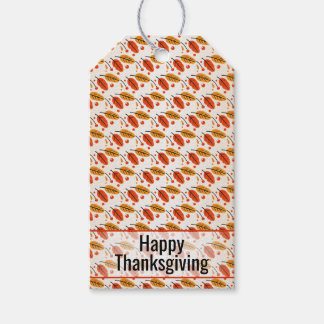 Happy Thanksgiving Oranje Yellow Fall Leaves Cadeaulabel