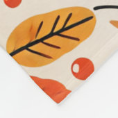 Happy Thanksgiving Oranje Yellow Fall Leaves Fleece Deken (Hoek)