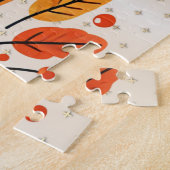 Happy Thanksgiving Oranje Yellow Fall Leaves Legpuzzel (Zijkant)