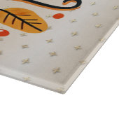 Happy Thanksgiving Oranje Yellow Fall Leaves Snijplank (Hoek)