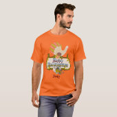 Happy thanksgiving outfit - gepersonaliseerde naam t-shirt (Voorkant volledig)