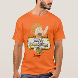 Happy thanksgiving outfit - gepersonaliseerde naam t-shirt