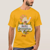 Happy thanksgiving outfit - gepersonaliseerde naam t-shirt (Voorkant)