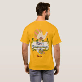 Happy thanksgiving outfit - gepersonaliseerde naam t-shirt