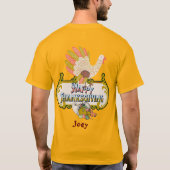 Happy thanksgiving outfit - gepersonaliseerde naam t-shirt (Achterkant)