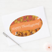 Happy Thanksgiving Ovale Sticker (Envelop)