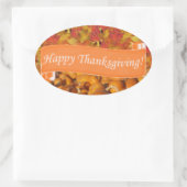 Happy Thanksgiving Ovale Sticker (Tas)