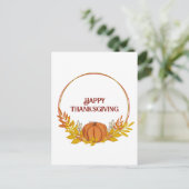 Happy Thanksgiving Pampkin Briefkaart (Staand voorkant)