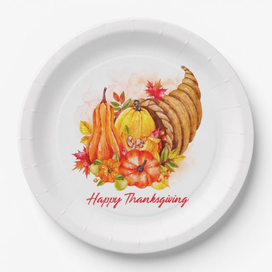 Happy Thanksgiving Paper-Bord Papieren Bordje (Voorkant)