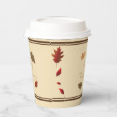 'Happy Thanksgiving' Paper Cup Set (met deksels) Papieren Bekers (Links)