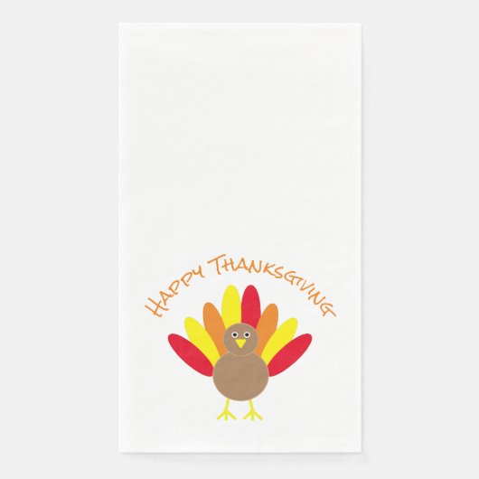 Happy Thanksgiving Paper Guest Towels Servet (Voorkant)