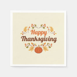 Happy Thanksgiving Paper Napkin Servet