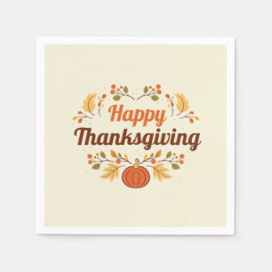 Happy Thanksgiving Paper Napkin Servet