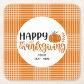 Happy Thanksgiving Paper-Onderzetter Kartonnen Onderzetters (Voorkant)