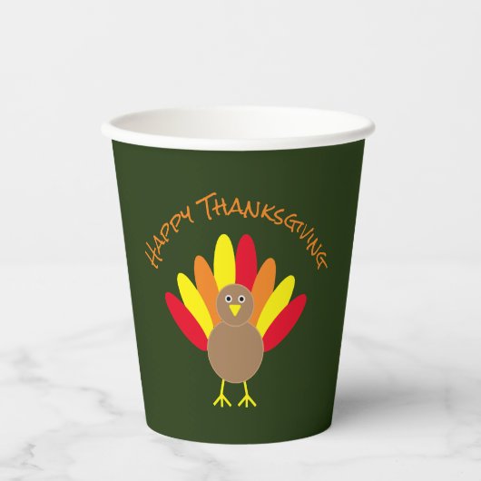 Happy Thanksgiving Papieren Bekers (Voorkant)