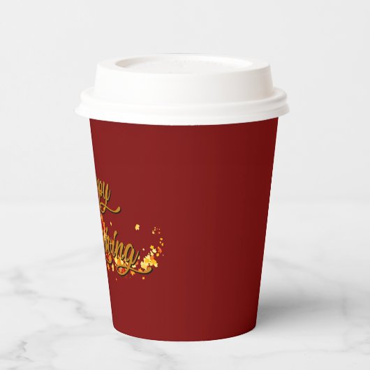 Happy Thanksgiving Papieren Bekers (Links)