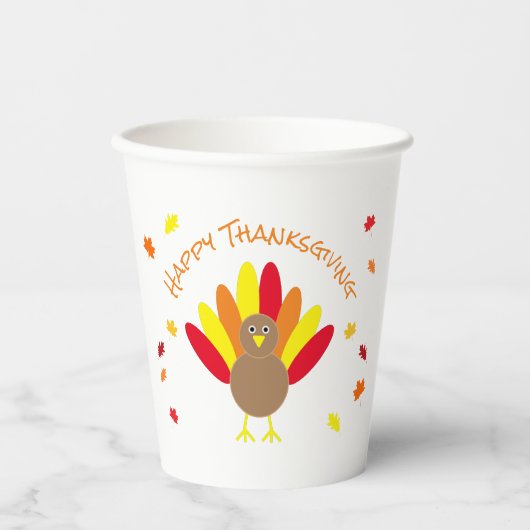 Happy Thanksgiving Papieren Bekers (Voorkant)
