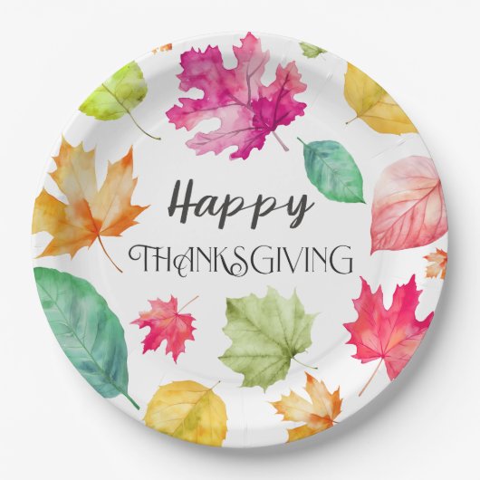 Happy Thanksgiving Papieren Bordje (Voorkant)