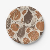 Happy Thanksgiving Papieren Bordje (Voorkant)