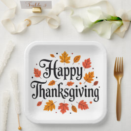 Happy Thanksgiving Papieren Bordje