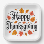 Happy Thanksgiving Papieren Bordje (Voorkant)