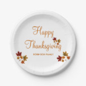 Happy Thanksgiving Papieren Bordje (Voorkant)