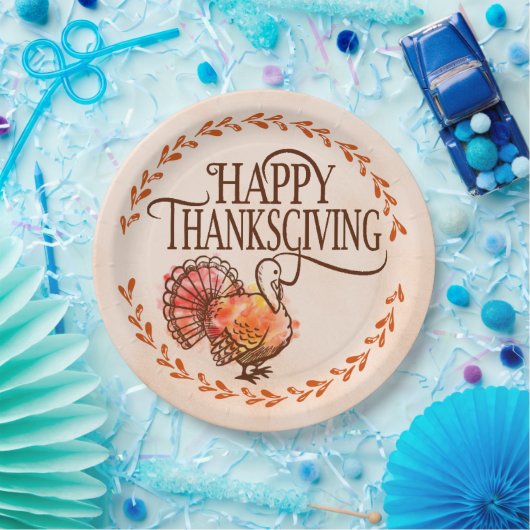 Happy Thanksgiving Papieren Bordje (Feest)