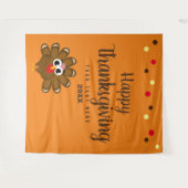 Happy Thanksgiving party familiefoto achtergrond Wandkleed (Voorkant (horizontaal))