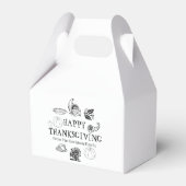 Happy Thanksgiving, pas je familienaam schattig aa Bedankdoosjes (Voorkant Zijde)