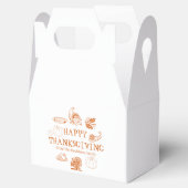 Happy Thanksgiving, pas je familienaam schattig aa Bedankdoosjes (Geopend)