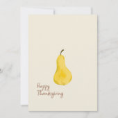 Happy Thanksgiving Pear Greeting Card Download Feestdagenkaart (Voorkant)