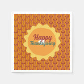 Happy Thanksgiving Pecan Pattern Servet (Voorkant)