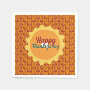 Happy Thanksgiving Pecan Pattern Servet
