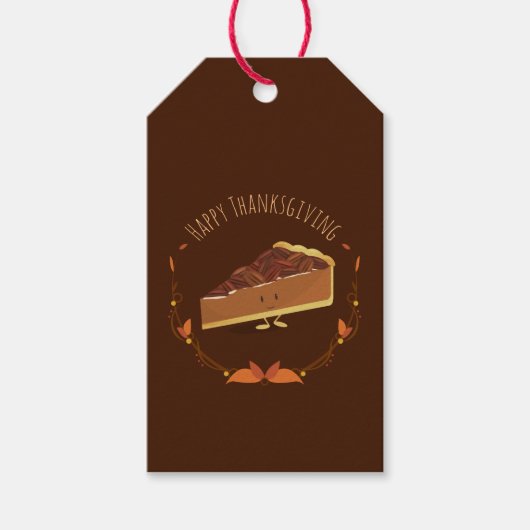 Happy Thanksgiving Pecan Pie Slice | Cadeau Label Cadeaulabel (Voorkant)