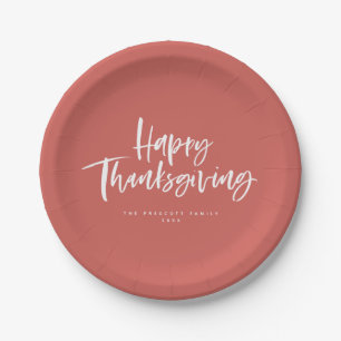 Happy Thanksgiving-penseel Papieren Bordje