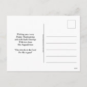 Happy Thanksgiving PERKY VOOR TURKIJE Christelijk Feestdagenkaart (Achterkant)