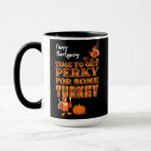Happy Thanksgiving PERKY VOOR TURKIJE Christelijk Mok (Links)