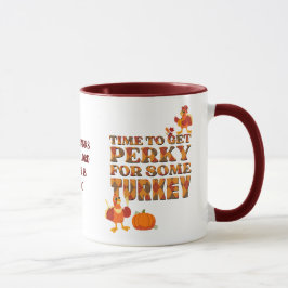 Happy Thanksgiving PERKY VOOR TURKIJE Plaid Mok