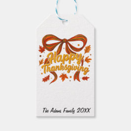Happy Thanksgiving personalized gift tag Cadeaulabel