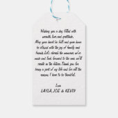 Happy Thanksgiving personalized gift tag Cadeaulabel (Achterkant)