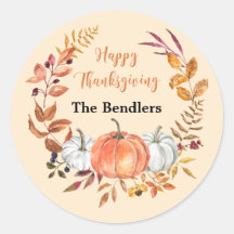 Happy Thanksgiving Personalized Sticker