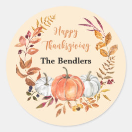 Happy Thanksgiving Personalized Sticker