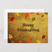 Happy Thanksgiving, persoonlijk Briefkaart (Voorkant / Achterkant)