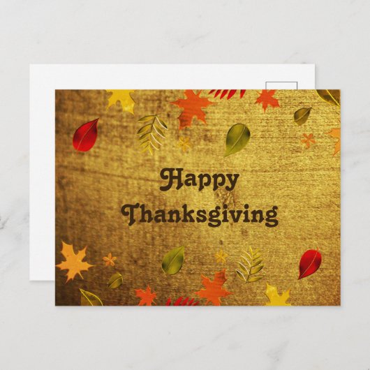 Happy Thanksgiving, persoonlijk Briefkaart (Voorkant / Achterkant)